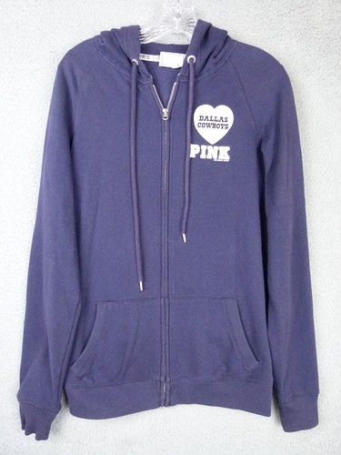 Victoria's Secret PINK kleiner Dallas Cowboys Damen-Hoodie mit durchgehendem Reißverschluss und Paillettenstern