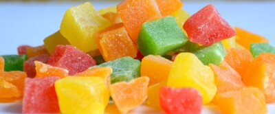 Mixed Fruit Jelly sweet Cubes, Sugar Coated Jelly Candy  1000gram