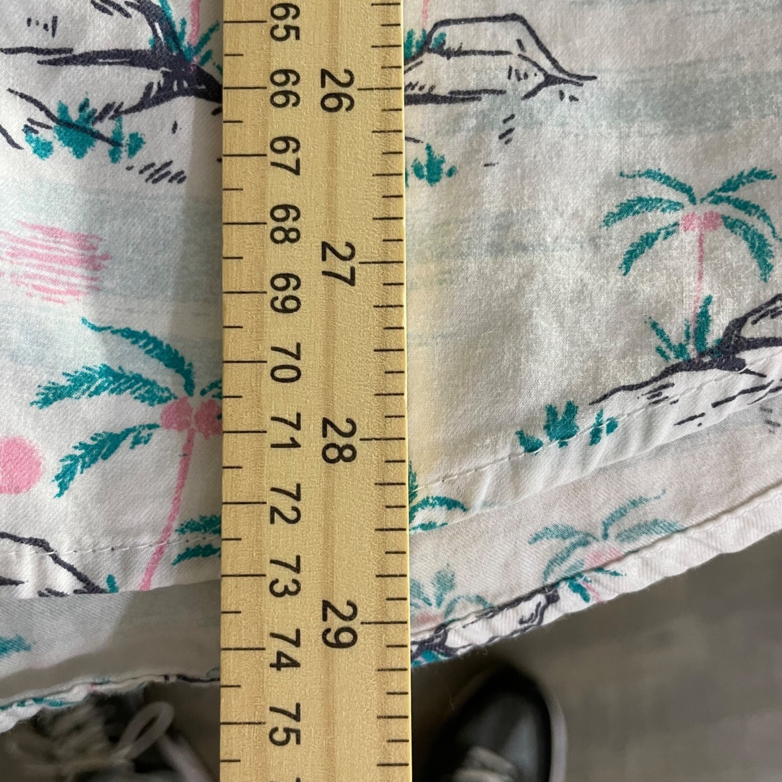 Chaps Go Untucked Shirt Men's Size XL Blue & White Short Sleeve Button