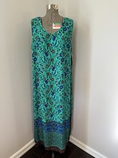 Vtg NWT 90s R K Originals Sundress Plus Size 18 Boho Hippie Tie Waist Maxi Flora