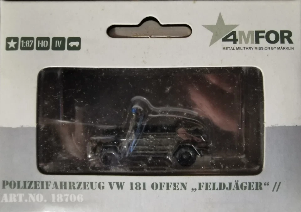 MARKLIN 4MFOR 18706 Automezzo scoperto VW 181 della Polizia scala H0 - Immagine 2 di 4