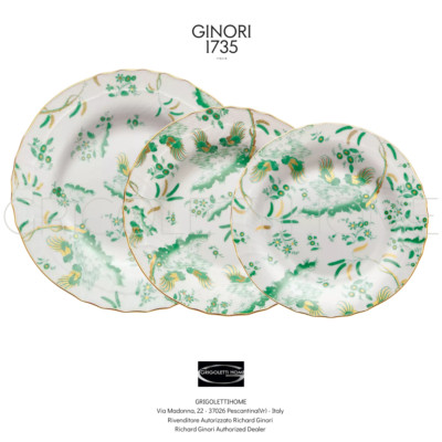 RICHARD GINORI - Oro di doccia Giada - Geschirr 36 Stück X 12 Menschen Händler