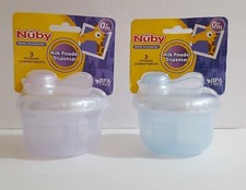 Nuby Milk Powder Dispenser Set of 2 - Blue / Purple - New