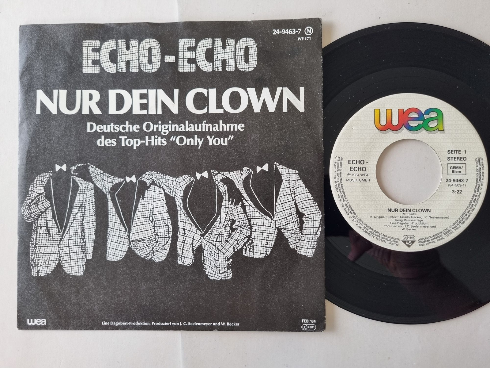 Echo-Echo - Nur Dein Clown 7'' Vinyl Germany/ CV Yazoo/ Flying Pickets