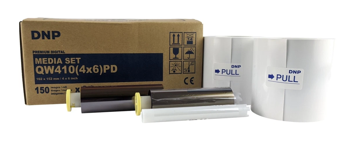 DM pp-「p」 4枚 DNP 4x6'' Media Set for DP-QW410 Photo Printer (4x4'' Also, 300