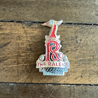 #ad Vintage The Raleigh Headbadge Head Badge Heron Race Road Cruiser Brass A7 $8.86
