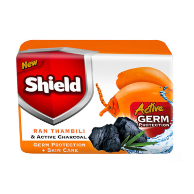 Shield Active Germ Protection Ran Thambili & Active Charcoal Soap Skin Care 100g