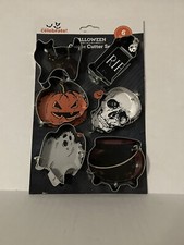 NEW Lot of 6 Metal Cookie Cutters with Pumpki...