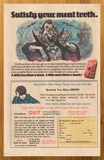 1985 Slim Jim Meat Snacks Print Ad/Poster Vampire Dracula Halloween 80s Kid Art