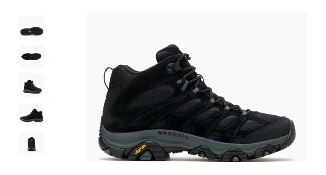 Stivali da trekking notturni Merrell Moab 3 Mid Vent neri da uomo taglie USA 7 15 NUOVI!!! M