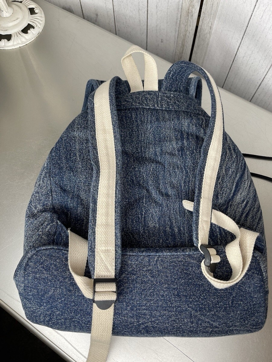 Urban Outfitters navy canvas backpack Urban Outfitters BDG Blue Polka Dot Cotton Canvas School  main image 2