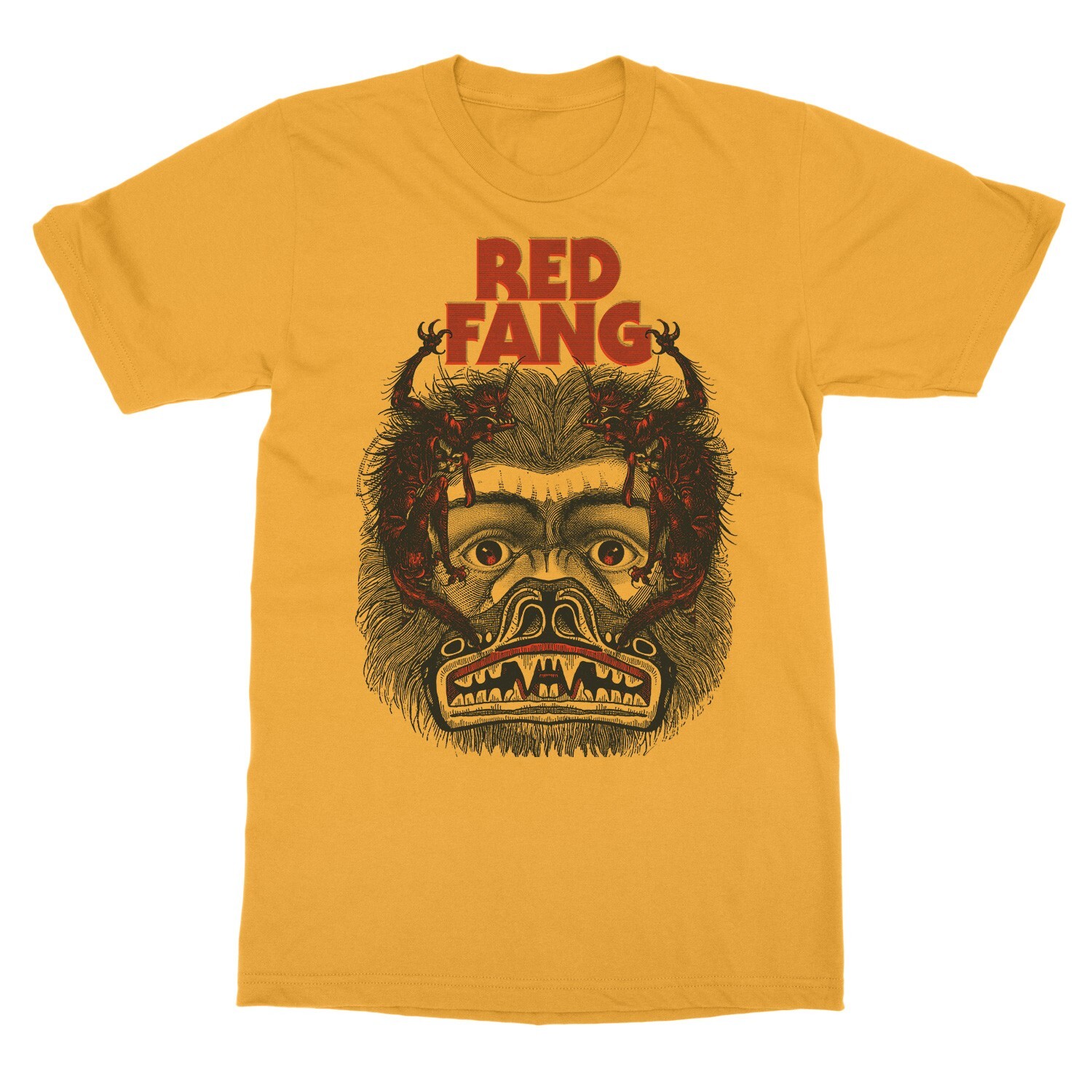 Red Fang Heavy Cotton Unisex Yellow Band T-Shirt Full Sizes MC165