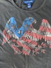 NWOT Size 7 S Ralph Lauren American Eagle Girl Tshirt Tee Gray Top Bat Wing — photo 2