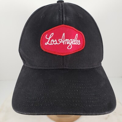 Los Angeles Patch Hat Steve Madden Cap Black Red Snapback