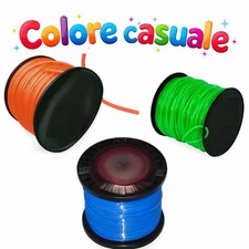 FILO PER DECESPUGLIATORE QUADRATO 4mm bobina 100mt taglaerba cavo matassa