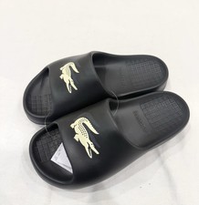 LACOSTE MEN SERVE SLIDE 2.0 123 1 CMA COLOR BLACK/OFF WHITE SIZE 8