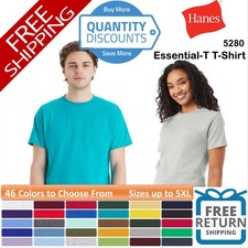 Hanes Essential-T Cotton  Blends Short Sleeve T-Shirt Up To 5XL 5280 b