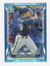 2014 BOWMAN CHROME BASEBALL BUBBLE REFRACTOR 62/99 JONATHAN LUCROY BREWERS #196