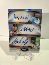George Brett Chipper Jones Wade Boggs 2024 Topps Chrome Triple Auto /10