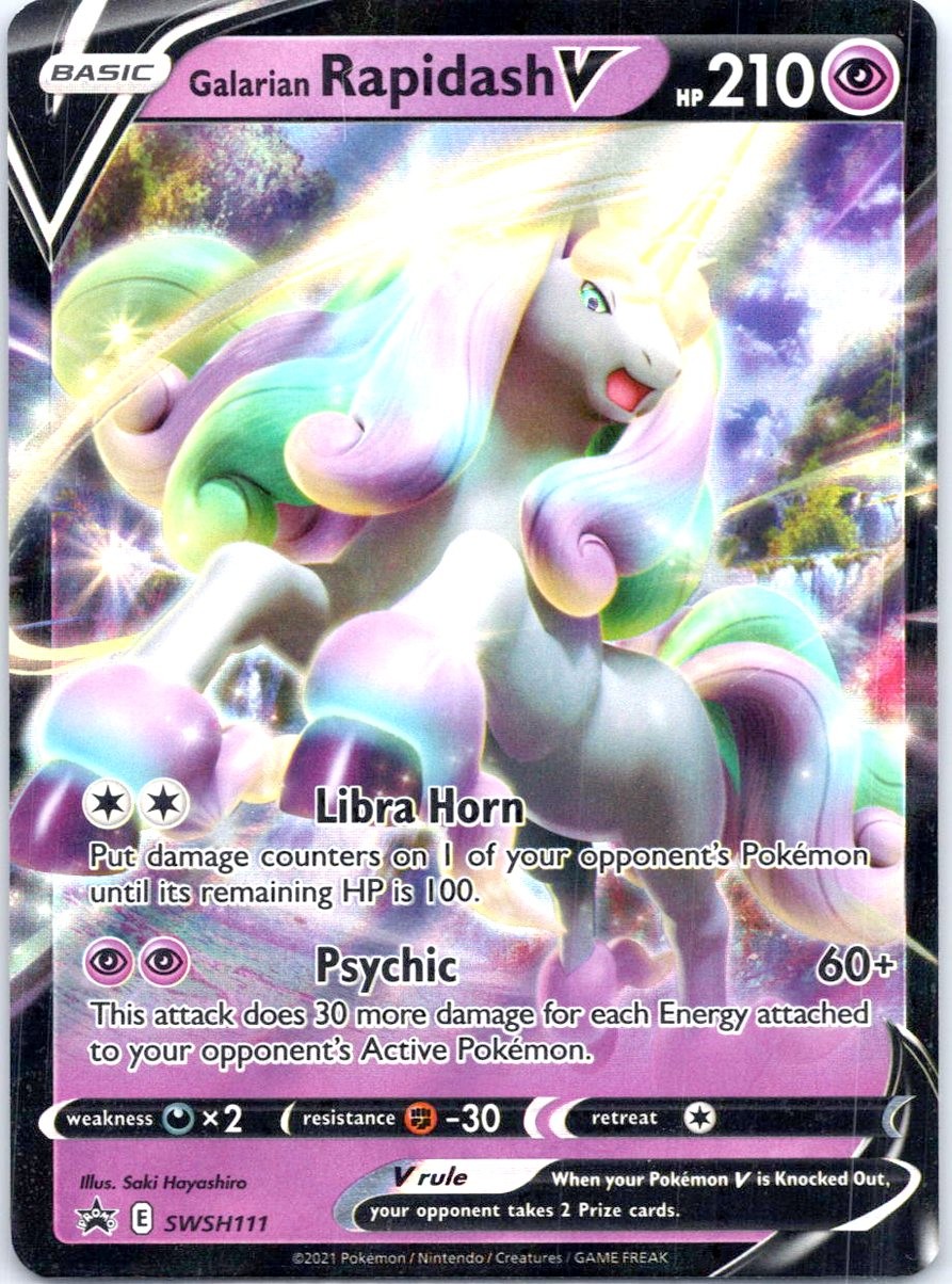 SWSH: Sword & Shield Promo Cards #SWSH111 Galarian Rapidash V