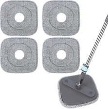 Square Microfiber Mop Pads Compatible with True & Tidy True Spin Mop - Mop Repla