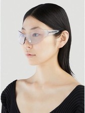 NWT Balenciaga BB0257S 002 Unisex Clear Acetate Designer Sunglasses