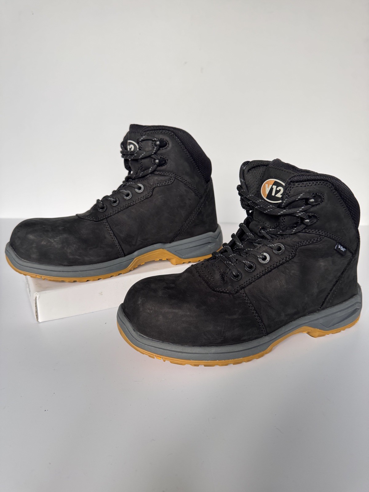 Hombres V12 Lince Cuero Compuesto Puntera Entresuela Trabajo Botines Tallas 6