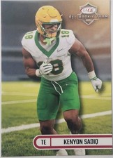 Official 2026 Sage All Rookie Team #135 Kenyon Sadiq Oregon Ducks Football Card. rookie card picture