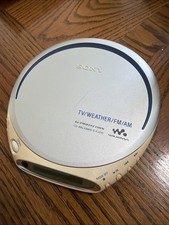 Sony D-FJ210 Walkman Portable CD Player TV Weather FM AM TESTED
