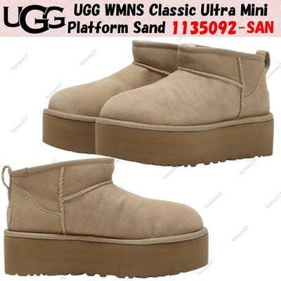 UGG WMNS Classic Ultra Mini Platform Sand 1135092-SAN Women's Size