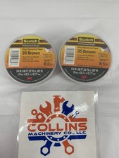 3M 35 Brown Scotch Vinyl Electrical Tape 600V 3/4" x 66' 7mil Thickness 2/PKG