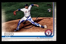 Signed Baseball Card Auto 2019 Topps Update #US80 Kyle Bird Texas Rangers
