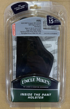 UNCLE MIKE'S Inside-The-Pants IWB Size 15 RH Open Style Holster 3.75-4.5