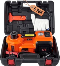 Electric jack, 5 ton/11023 lb hydraulic jack lift with built-in air pump