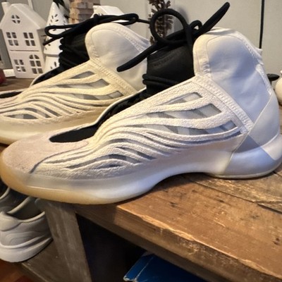adidas Yeezy QNTM High Top Athletic Sneakers White Black  display picture 3