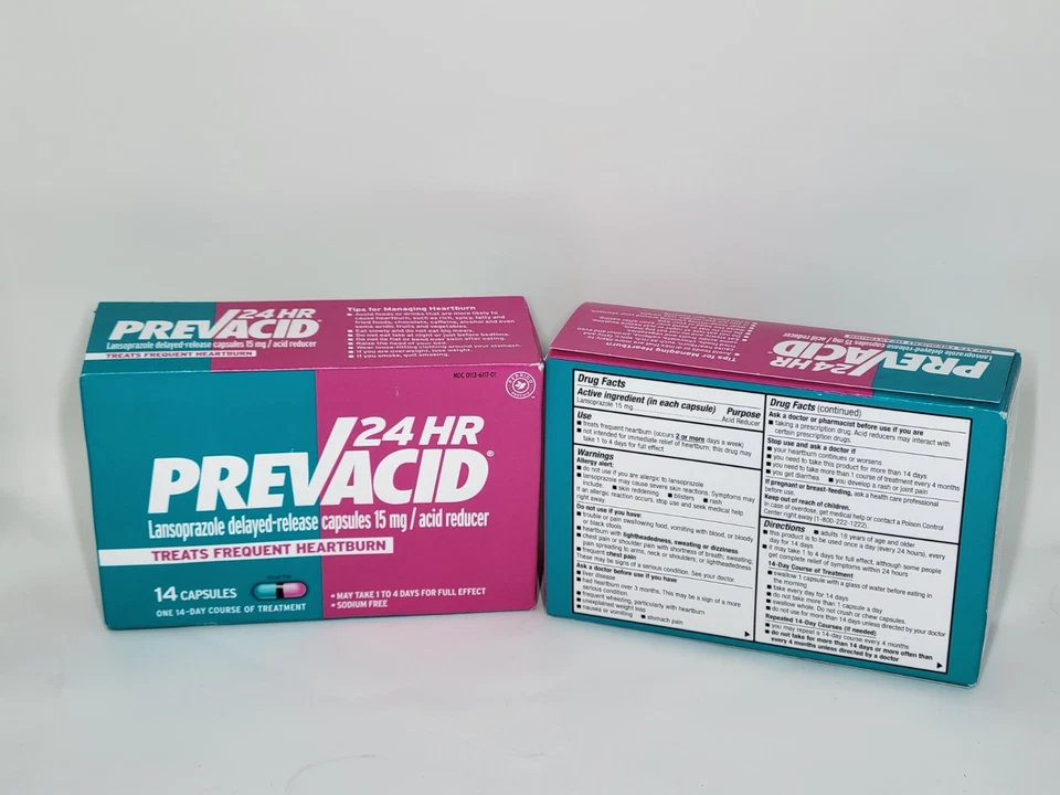 Reductor de ácido Prevacid 24 horas - 14 cápsulas - Paquete de 2 caducidad: 11/2025 Foto 2 de 2