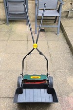 Webb WEH18 Manual Push Along Hand Cylinder Lawnmower 18" 46cm grass collect box