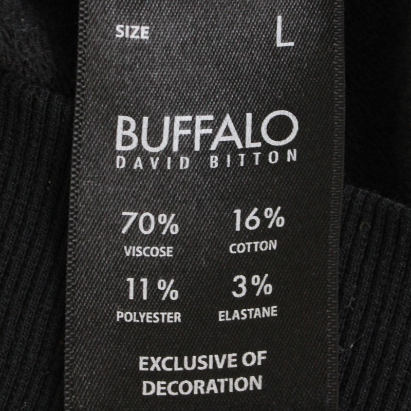 Buffalo David Bitton Solid Black Pullover Hoodie … - image 4