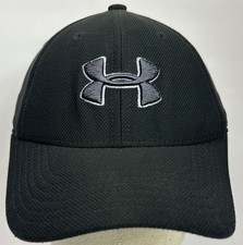 Under Armour Youth S/M Black Fitted Hat Baseball Cap Stretch Athletic Golf