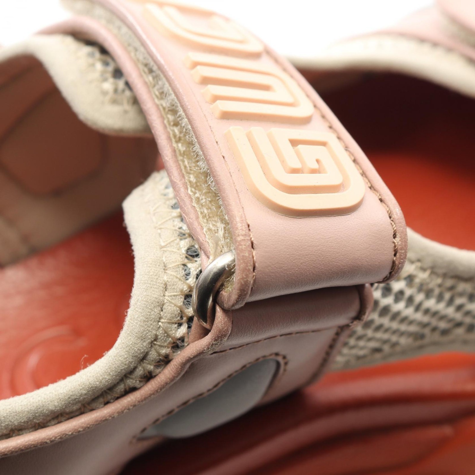 GUCCI sandals shoes leather fabric pink / multicolor thumbnail 7