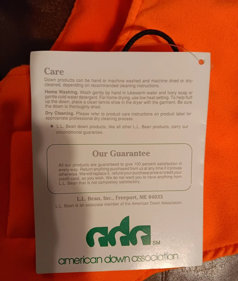 XL Carhart Mossy Oak Insulated Hunter Camo Jacket W/Orange LLBean Down Hood - Image 4 of 4