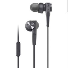 Sony MDR-XB55AP Black Extra Bass Wired In-Ear Earbuds with Mic Smartphone Remote