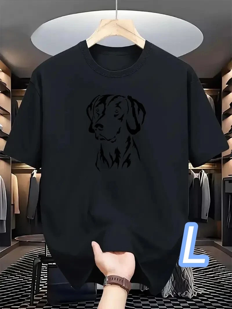 Quick Dry Dry T Black L size Handsome dog Breathable dry Plus size A step up for