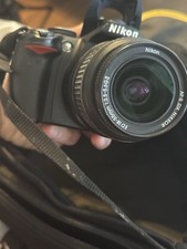 Nikon D3000 DSLR Camera Kit w/ 18-55mm  55-200mm Lenses, Bag, Flash  Extras 