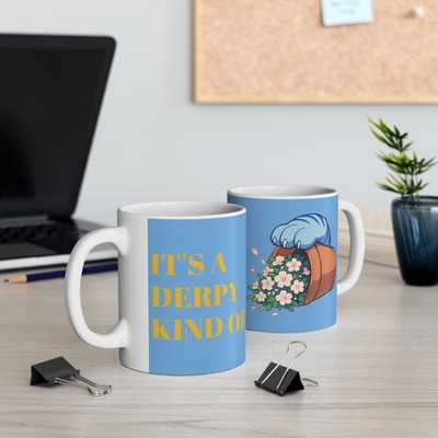 Kpop Derpy Tiger Ceramic Mug, Funny Gift Fans, Coffee Cup, Tea Mug, Cute Kitchen