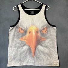 No Boundaries Eagle Tank Top Full Print Skater Grunge Beachy Muscles Workout