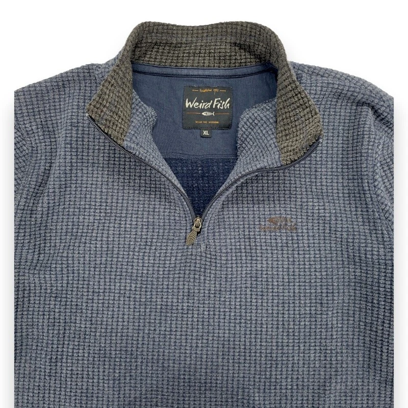 Weird Fish Herren Warmer Strickpullover Jacke Half-Zip in Gr. XL - Bild 4 von 4