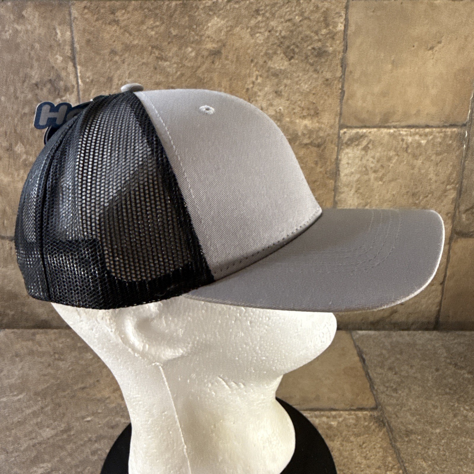 Howies Hockey SnapBack Trucker Hat Cap Gray Black Mesh Embroidered Goalie NWT