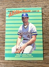 1988 Fleer All Star Team Paul Molitor 12 Milwaukee Brewers Baseball