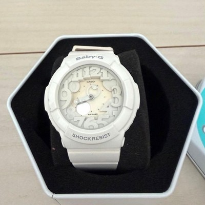 Baby-G Neon Dial BGA-131-7B White White Women's Watch